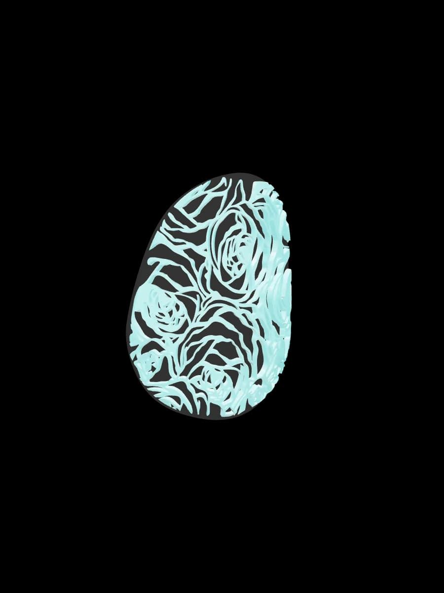 Leopard Rose, oval
